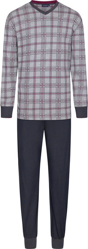 Pastunette heren pyjama ruit - Grijs - Maat - M