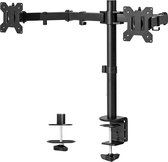 Bol.com Heavy Duty Dual Monitor Desk Mount - Volledig Verstelbare Standaard voor 2 LCD LED Schermen tot 30 Inch - Zwart aanbieding