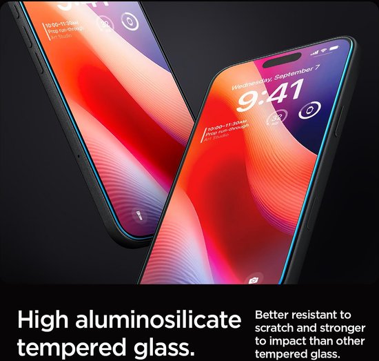Spigen EZ Fit Screen protector geschikt voor iPhone 16 Pro met installatie tools - 2 Stuks