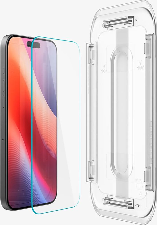 Spigen EZ Fit Screen protector geschikt voor iPhone 16 Pro met installatie tools - 2 Stuks