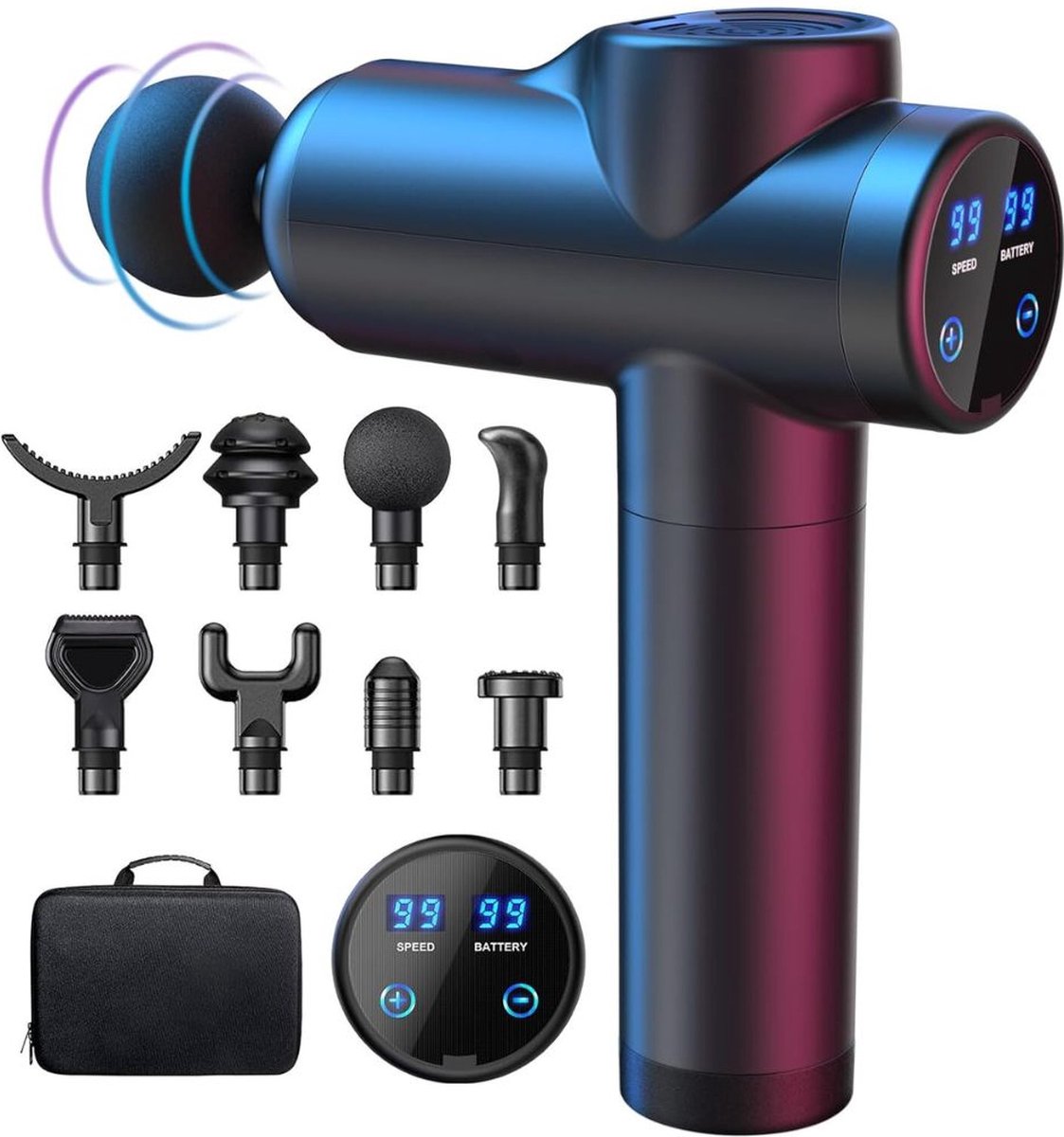 Afbeelding 3 van MKSS® Massage Gun Professioneel - Massage Apparaat - Massagegun - Zwart