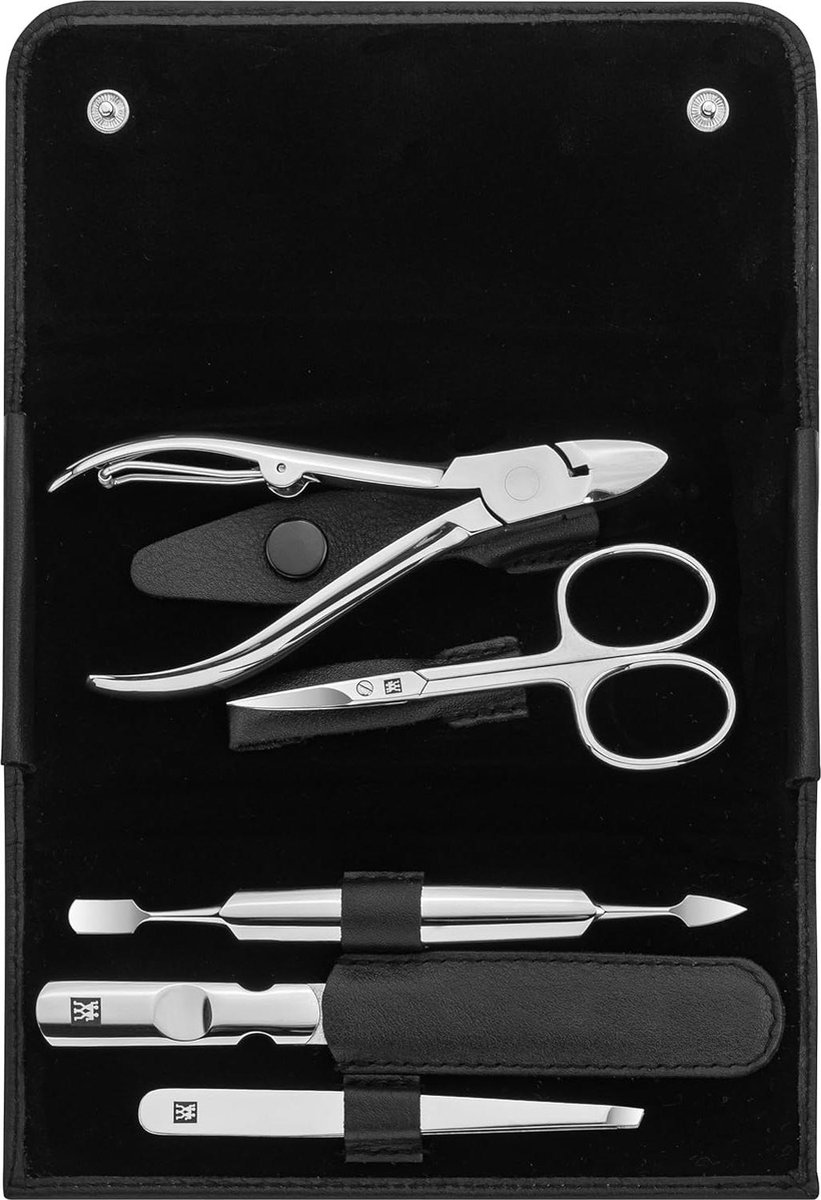 Manicure set Manicureset Classic Inox Etui Rundleer Zwart Zwilling 97437-004-0 9 x 4 x 3 cm 5 Stuks
