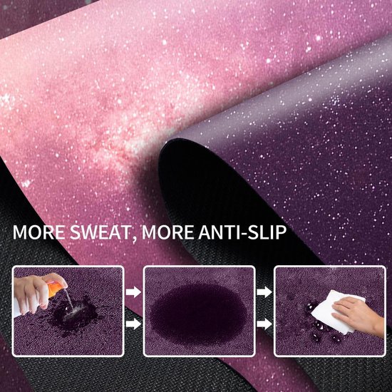 15 mm antislip dunne draagbare yogamat voor op reis - duurzaam imitatiesuède - zacht licht oefenmat voor yoga pilates bikram stretching - 180 x 61 cm Yoga mat — afbeelding 4