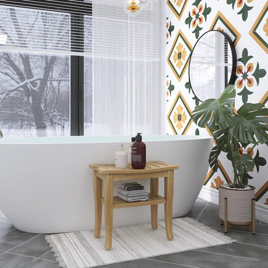 LUE BONA HDPS Douchebanken, Douchekruk Voor Het Scheren Van Benen Met Plank Waterdichte Badstoelzitting Voor De Badkamer Weerbestendig Antislip Handgrepen Voor Binnen En Buitengebruik Wit