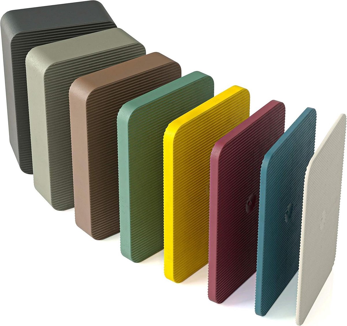 BAUHELD® Universele onderlegplaten, 60 x 40 x 15 mm, 50 stuks, grijze onderlegplaatjes van kunststof, Made in Germany, geschikt als afstandhouder, kunststof plaat, onderlegger of beglazingsblokken