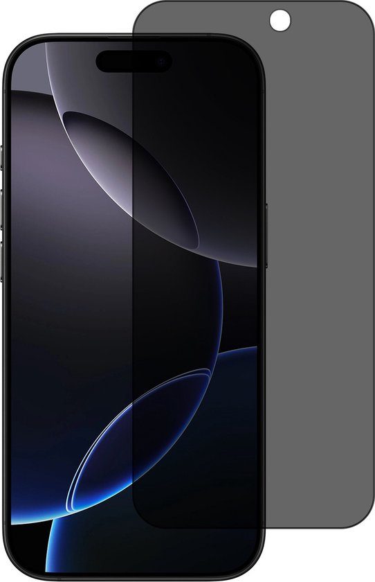 Privacy Screen protector Geschikt voor iPhone 16 Pro Max - Full screen protector tempered glass van gehard glas