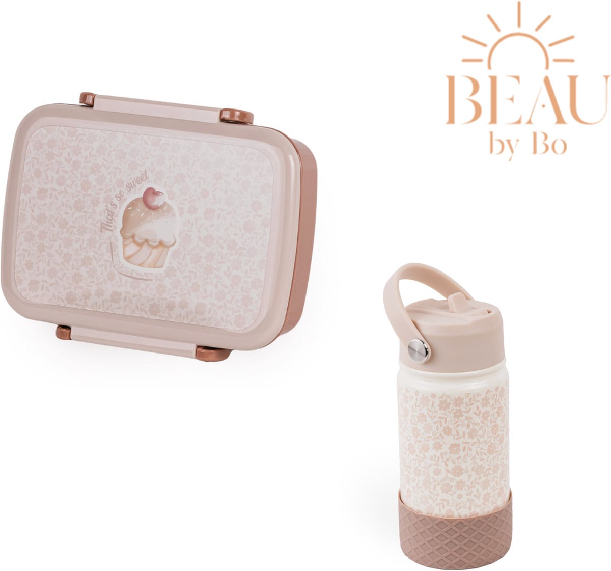 Mrs Ertha BEAU by Bo Bentobox + Drinkfles Bouquet Silhouette