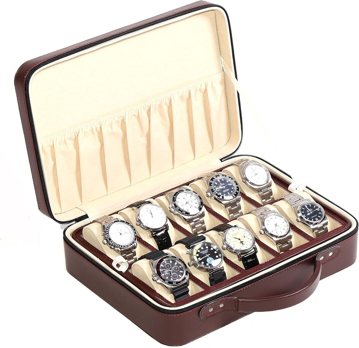 10-relojes opbergdoos met afneembare lade - MALETIN