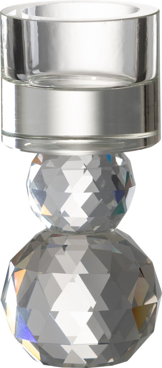 J-Line kandelaar kristal - glas - transparant