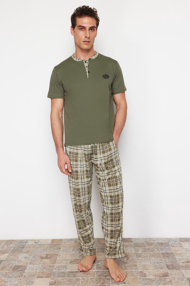 Trendyol TMNSS24PT00037 Volwassenen Mannen - Khaki - L
