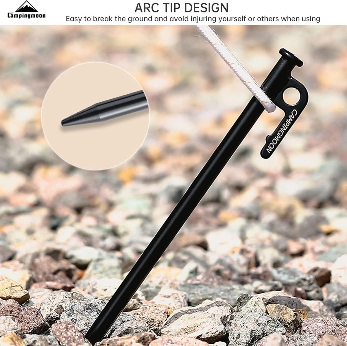 Piquets De Camping Résistants Piquets De Tente WOPPLXY - Lot De 12 En Acier Carbone 30cm Pour Camping Et Randonnée Piquet Tente 12 Pièces