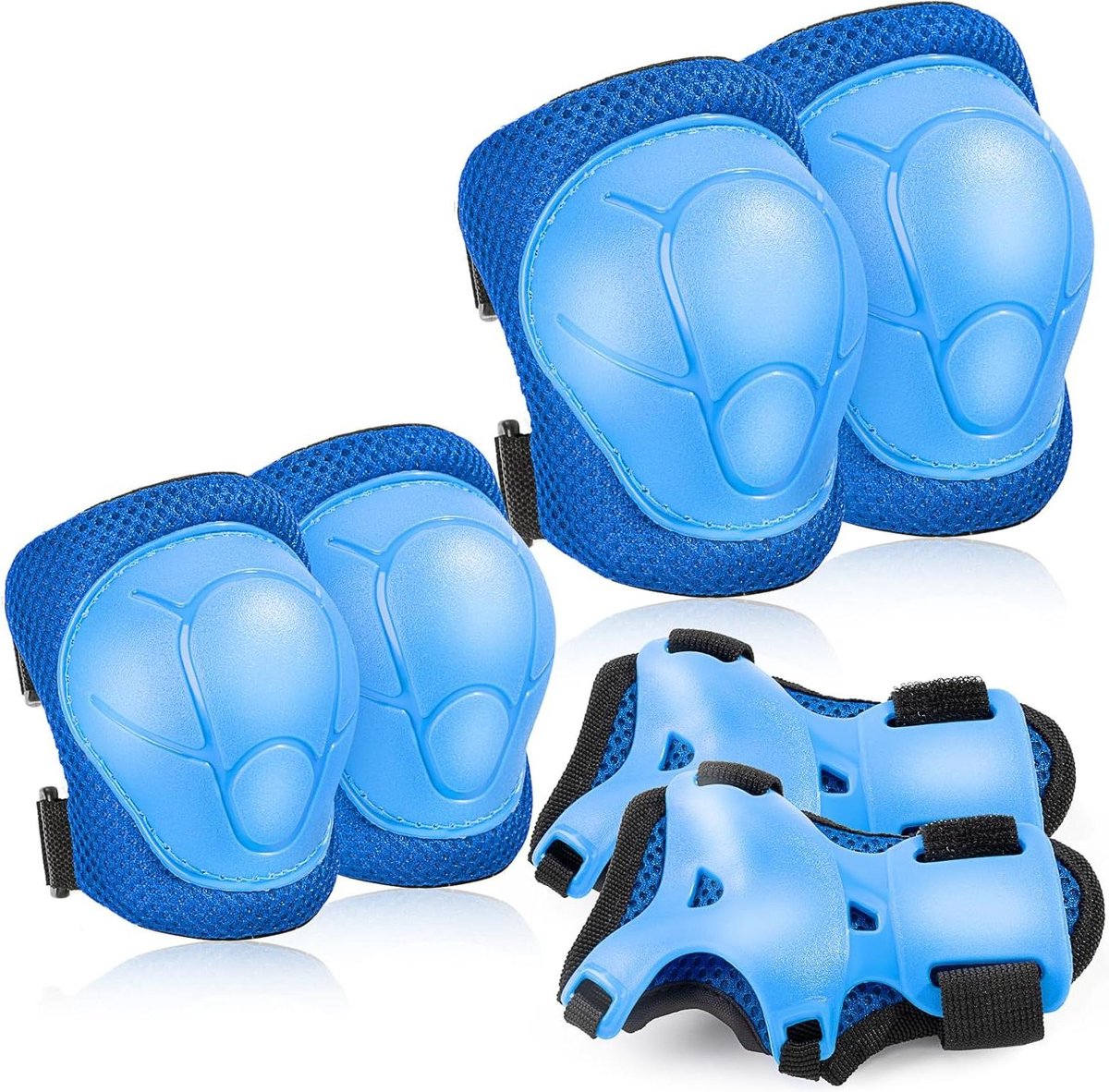 Knie Pad Elleboog Pads Guards Beschermende Gear Set voor Kinderen/Jeugd Rolschaatsen Fietsen BMX Bike Skateboard Inline Skatings Scooter Rijden Sport - Blauw