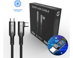 Câble VortexVR 5 m 10 Gbit/s PD100 W (charge Fast ) USB-C vers META QUEST LINK / OCULUS LINK