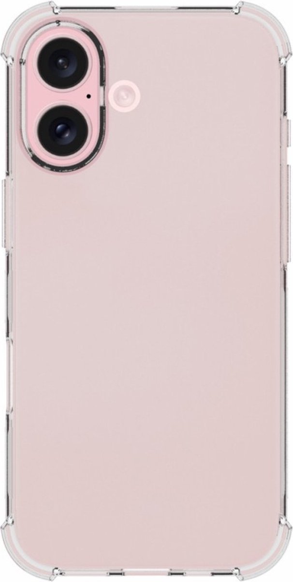 iPhone 16 hoesje transparant TPU schokbestendig met AirBag corners beschermhoes cover case - Afbeelding 5