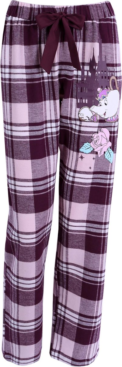 Paarse ruiten pyjamabroek Belle en het Beest DISNEY