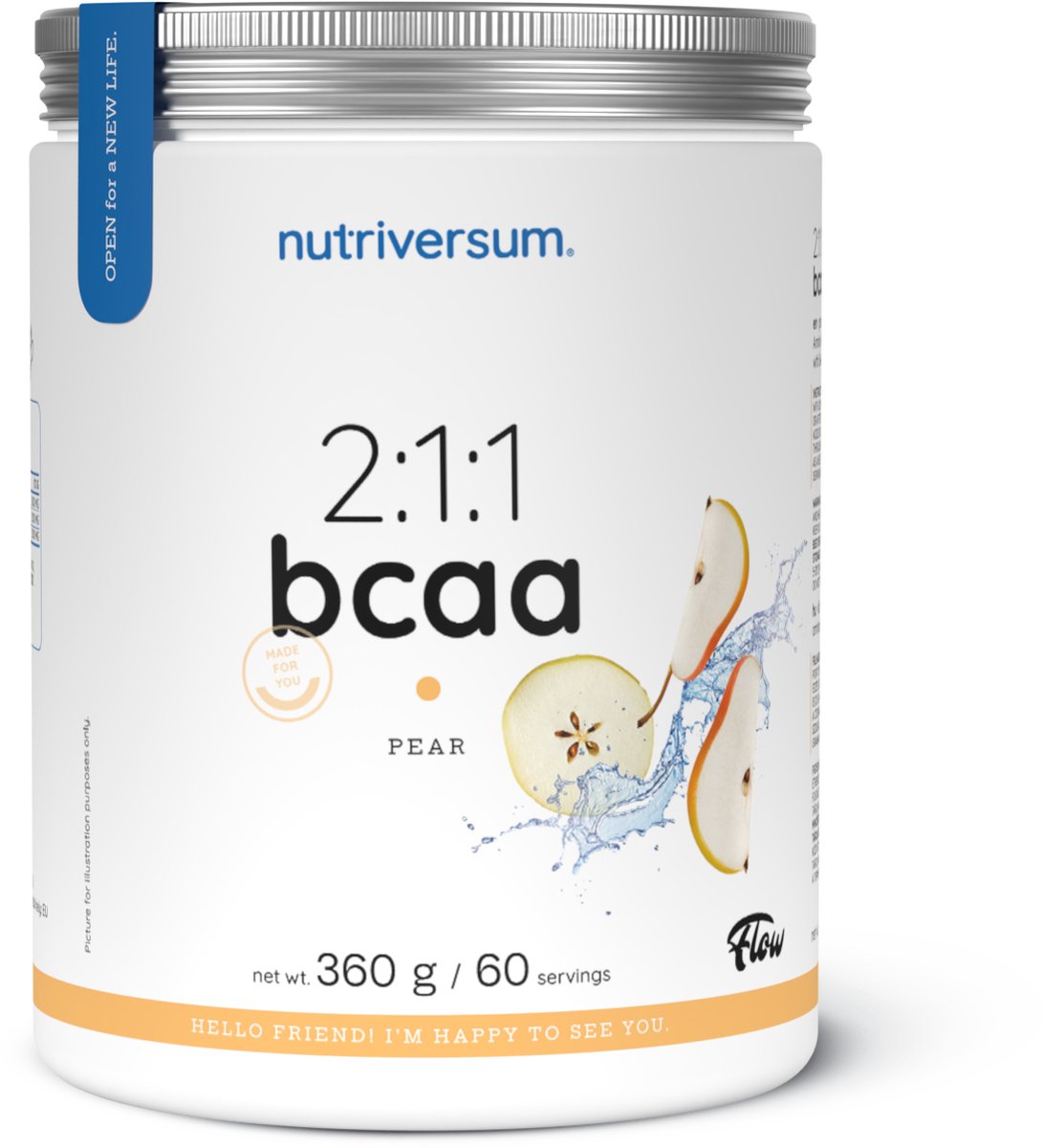 Goedkoopste Nutriversum | BCAA| 360 gram | Pear | 60 Doseringen | 2 1 1 Formule | Zero Suikervrij | Instant oplosbaar |Aminozuren | Tijdens trainen | Herstel | Spiergroei | Vitaliteit | Immuun systeem | Nutriworld
