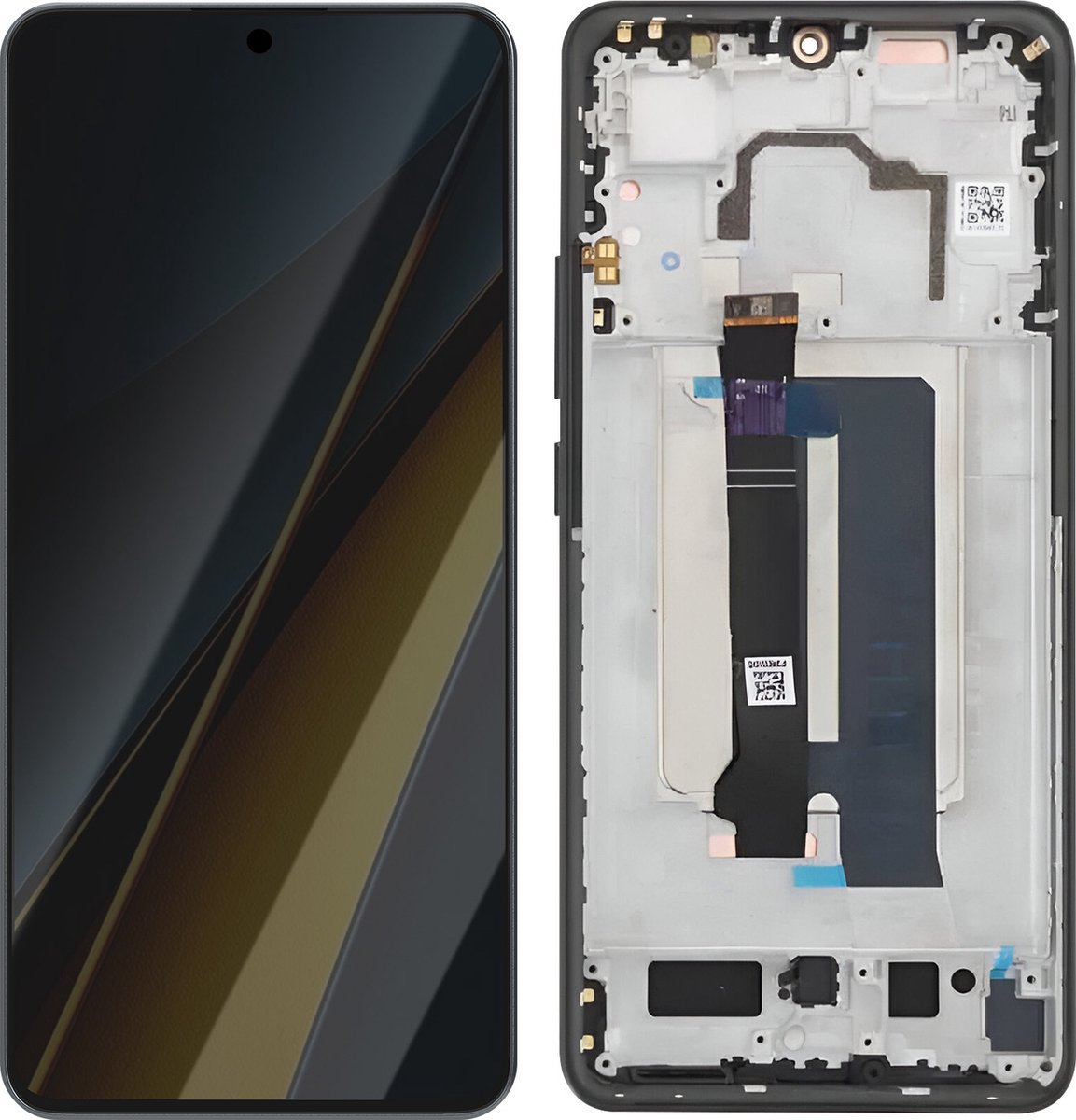 Xiaomi, Scherm + Kader voor Xiaomi Poco X6 Pro met Chassis, Zwart