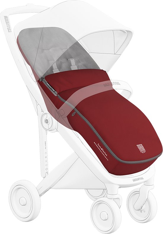 Greentom Voetenzak - Geschikt voor Carrycot & Reversible, Warm & Duurzaam (Gerecycled) - Donkerrood van Merkloos — afbeelding 3