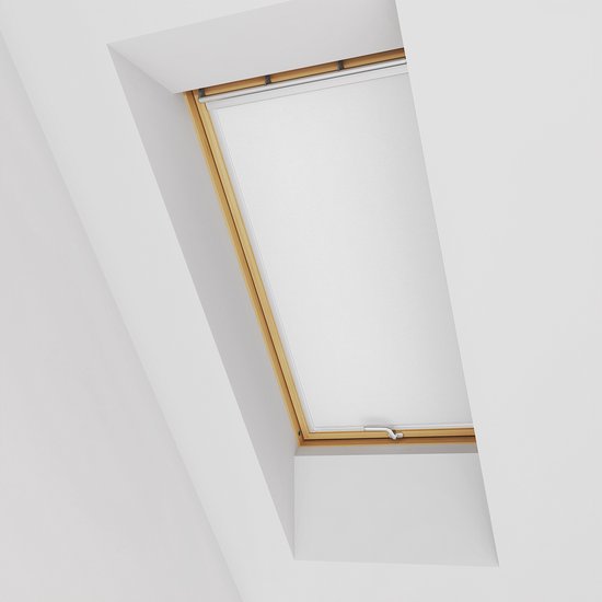 Store enrouleur occultant facile à fixer, conçu pour VELUX MK04, Wit - Installation rapide, aucun perçage requis