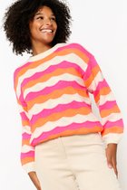 LolaLiza Trui N Wavenewml 04006764 5727 Fluo Pink orange Dames Maat L bol