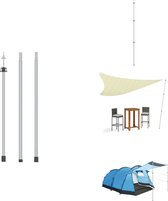 KOMCLUB Zeltstangen Tarpstangen -Teleskopstangen aus Aluminium für Zeltfliegen T