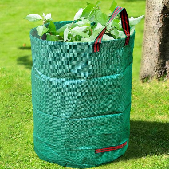 6x Groene Vierkante Kofferbak Tuinafval-afvalzakken Opvouwbaar 225 Liter   Tuinafvalzakken   Tuin Schoonmaken Opruimen   Tuinonderhoud