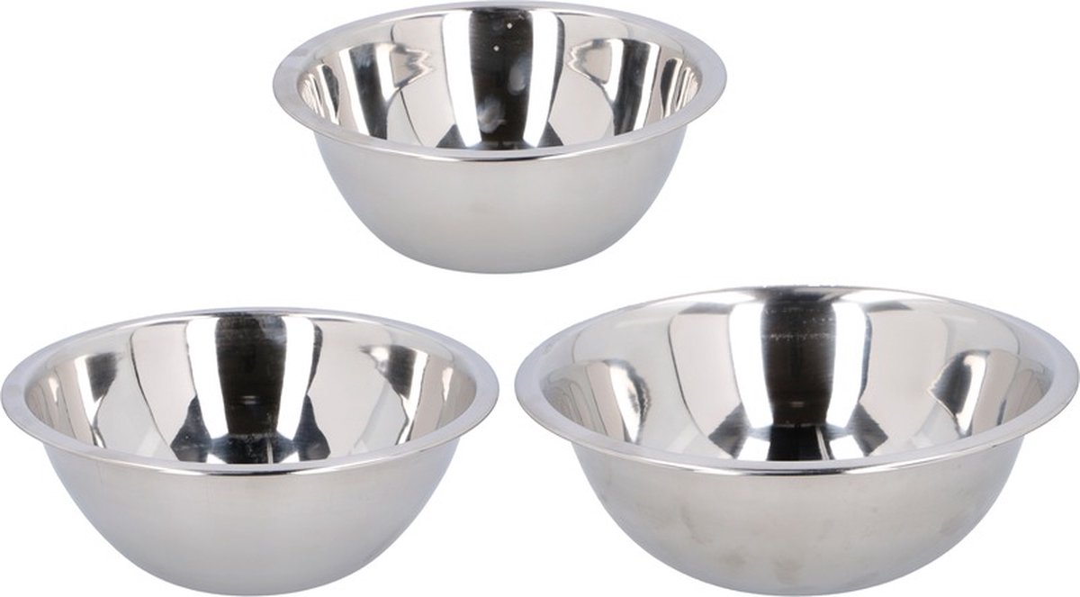 Keuken mengkommen - beslagkommen set - RVS - 20-22-24 cm - Keuken bakspullen/benodigheden