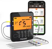 Bol.com Digitale BBQ-thermometer met 4 sondes voor draadloos koken - slimme vleesthermometer voor roker grillen barbecue-oven - ... aanbieding
