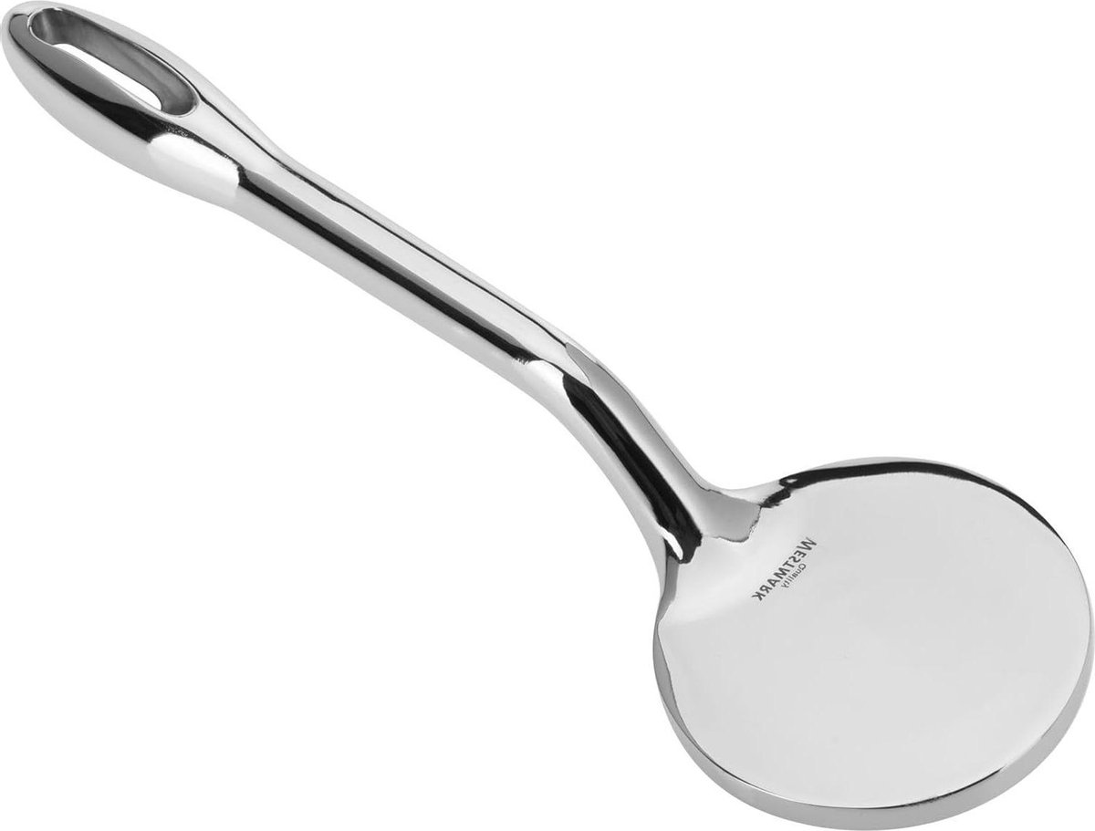 Extra grote vleesklopper - lengte 29 cm gegoten zink verchroomd - Patscher zilver 62142270