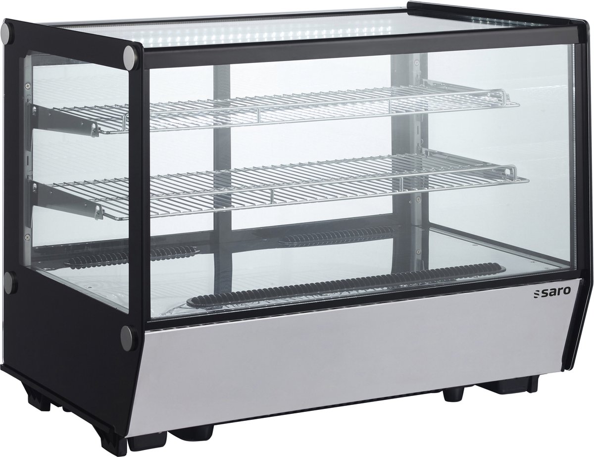 SARO Toonbankkoeling ALICE 160 – 160L Vitrinekoelkast met LED & Circulatiekoeling – Voor Gebak & Snacks in de Horeca