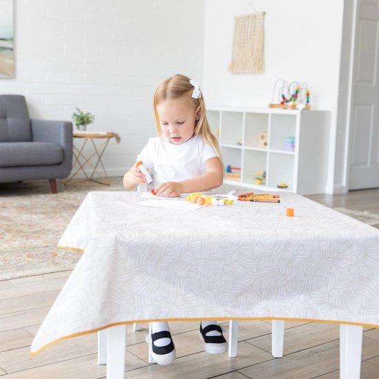 Bumkins Splat Mat Knoeimat - Vloer- en Tafelmat voor Onder de Kinderstoel, bij het Knutselen of als Picknickkleed - Wander - 107 x 107 cm - Wasbaar en Waterdicht - 100% Polyester met TPU-Coating - BPA-, PVC- en Ftalaatvrij — afbeelding 5