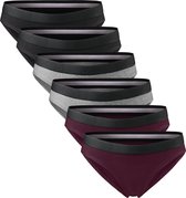 DANISH ENDURANCE Culottes en Katoen Bio - Sans Coutures - Taille Élastique - pour Femme - Paquet de 6 - Multicolore - S