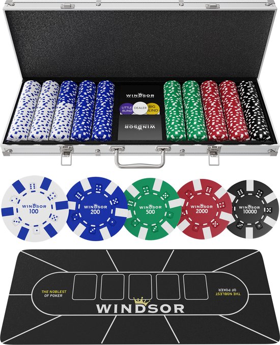 Windsor Pokerset - 500 Chips - PokerKleed