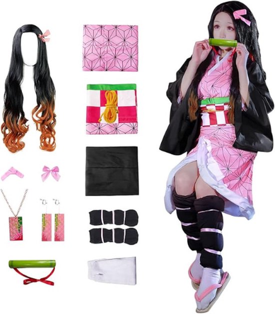Anime Demon Slayer Collier En Alliage Kamado Nezuko Cosplay Accessoires De Personnage D'anime Moon Pendentif Cadeau De La Série Manga Lover Pour Hommes Femmes Enfants Fans De Manga