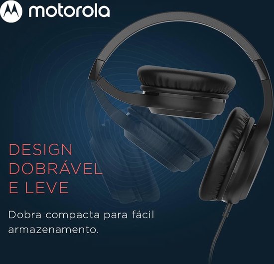 Over-Ear Koptelefoon met Draad - 40mm Drivers - Passive Noise Isolation - Opvouwbaar en Lichtgewicht - 120 CM Kabel - Ingebouwde Microfoon - Zwart van Denver — afbeelding 2