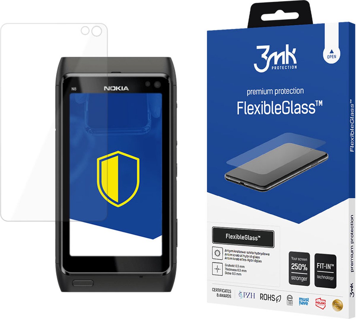 Nokia N8 - 3mk FlexibleGlass
