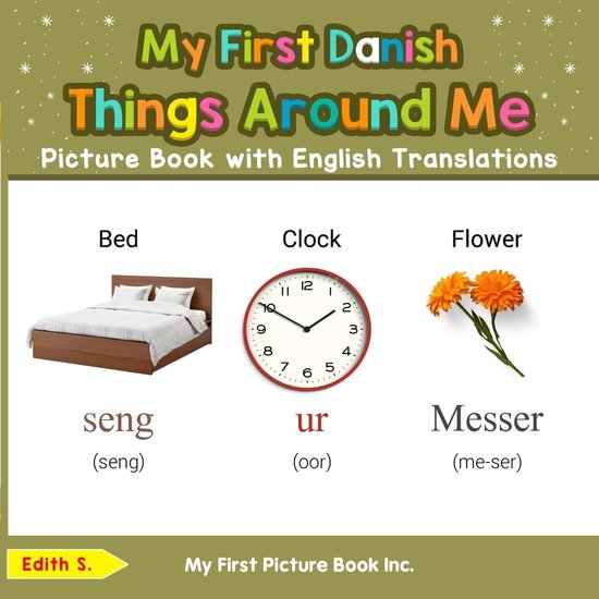 Foto: Teach learn basic danish words for children 7 my first danish things around me picture book with english translations