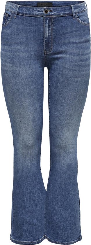 Only Carmakoma Jeans Carsally Reg Flared Dnm Bj114-3 Noo 15332402 Medium Blue Denim Dames Maat - W42 X L32