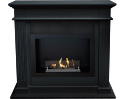 Xaralyn Bio-ethanol haard - Elda BRI-MDB - zwart hout - 1,5 KW verwarming - haardombouw inclusief inbouwhaard - schouw