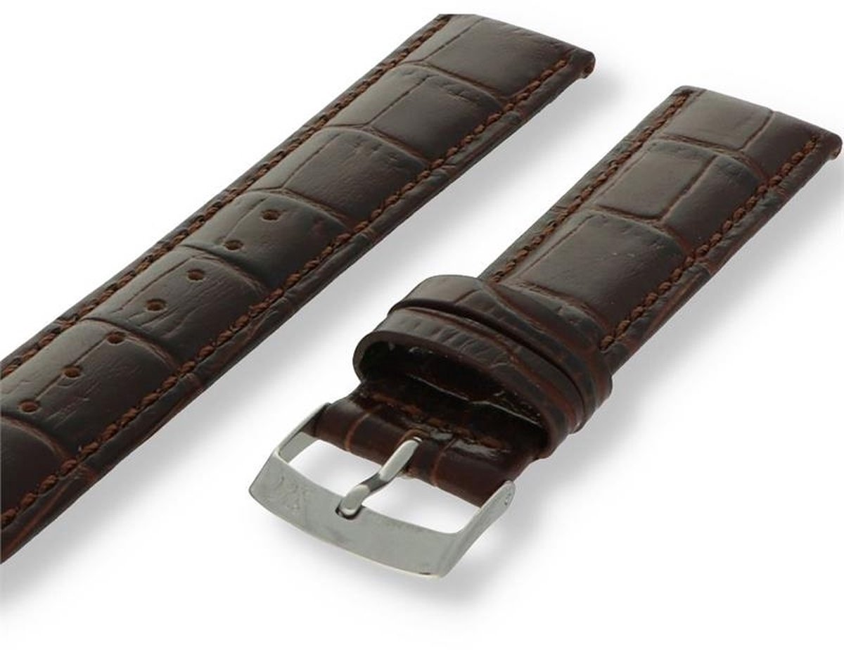 Morellato horlogeband Samba X2704656032CR22 - PMX032SAMBA22 Croco leder Donkerbruin 22mm + standaard stiksel