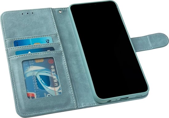 Casemania Étui adapté pour Apple iPhone 16 Plus - Blauw clair - Étui portefeuille