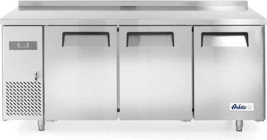 Arktic Koelwerkbank - KitchenLine - 390L - 3 Deuren - -2°C/+8°C - Geforceerd - Achteropstand - 1800x600x850/890mm