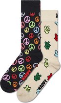 Bol.com Happy Socks P000679 2-Pack Peace Socks Gift Set - maat 41-46 aanbieding