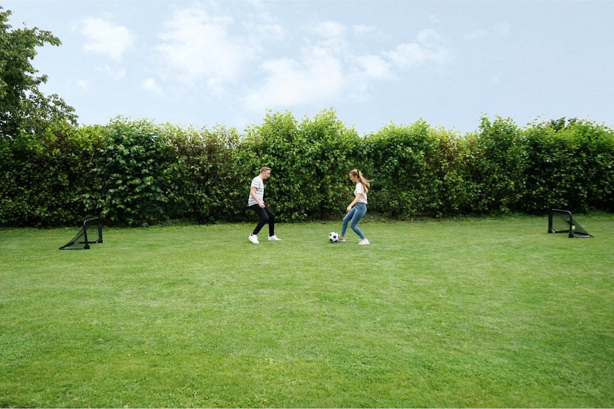 EXIT Pico Stalen Voetbaldoel 90x60cm - Set van 2 - Voetbal Goal - Voor Kinderen - Tuin - Zwart — afbeelding 4