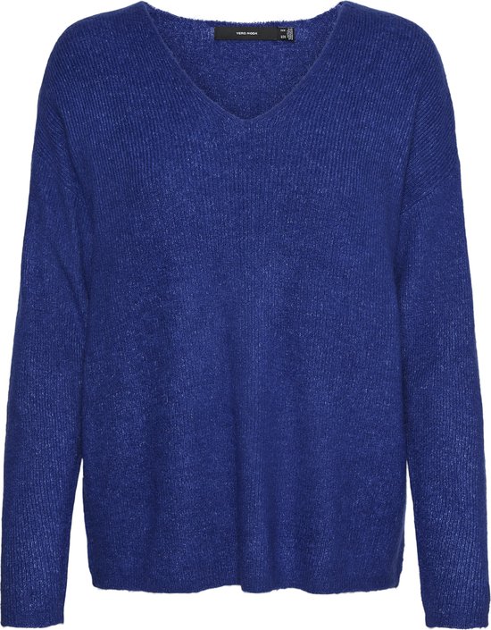 Vero Moda Trui Vmcrewlefile Ls V-neck Blouse Noos 10233357 Surf The Web/melange Dames Maat - S