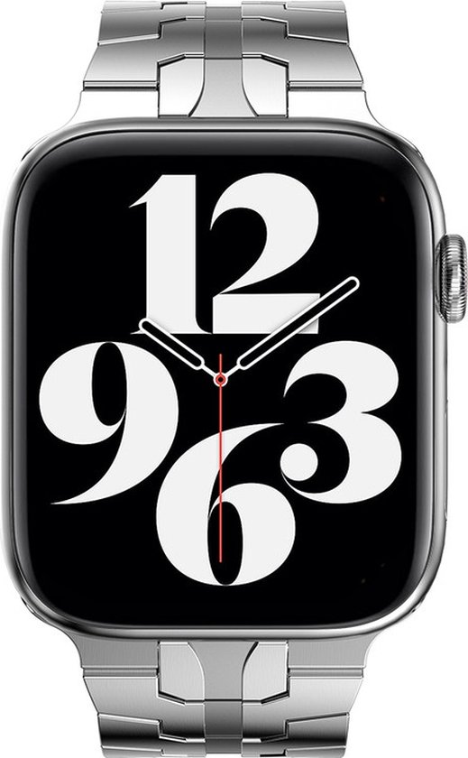 Bracelet en acier - convient aux Apple Watch séries 1/2/3/4/5/6/7/8/9/SE/ Ultra/ Ultra 2 avec boîtier de 42 mm / 44 mm / 45 mm / 49 mm - argent