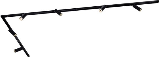 2m LED Railverlichting - 6 Railspots - Dimbaar - 1-Fase Railsysteem - Zwart