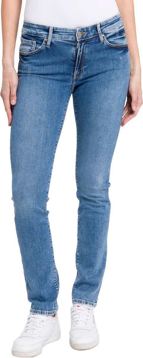 Cross Jeans Dames Jeans Broeken ANYA slim Fit Blauw 33W / 28L Volwassenen