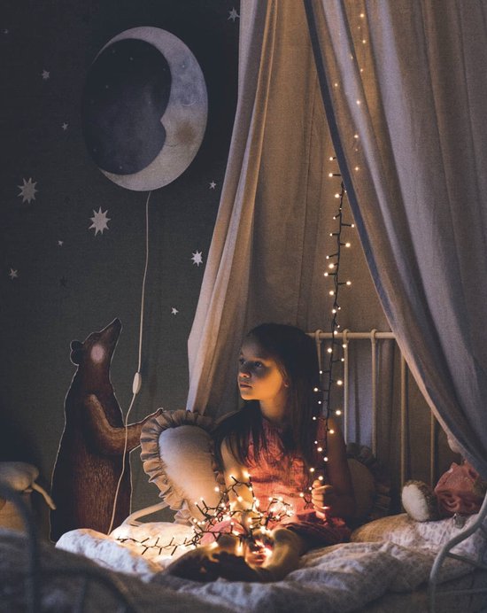 Wandlamp maan kinderkamer hartendief