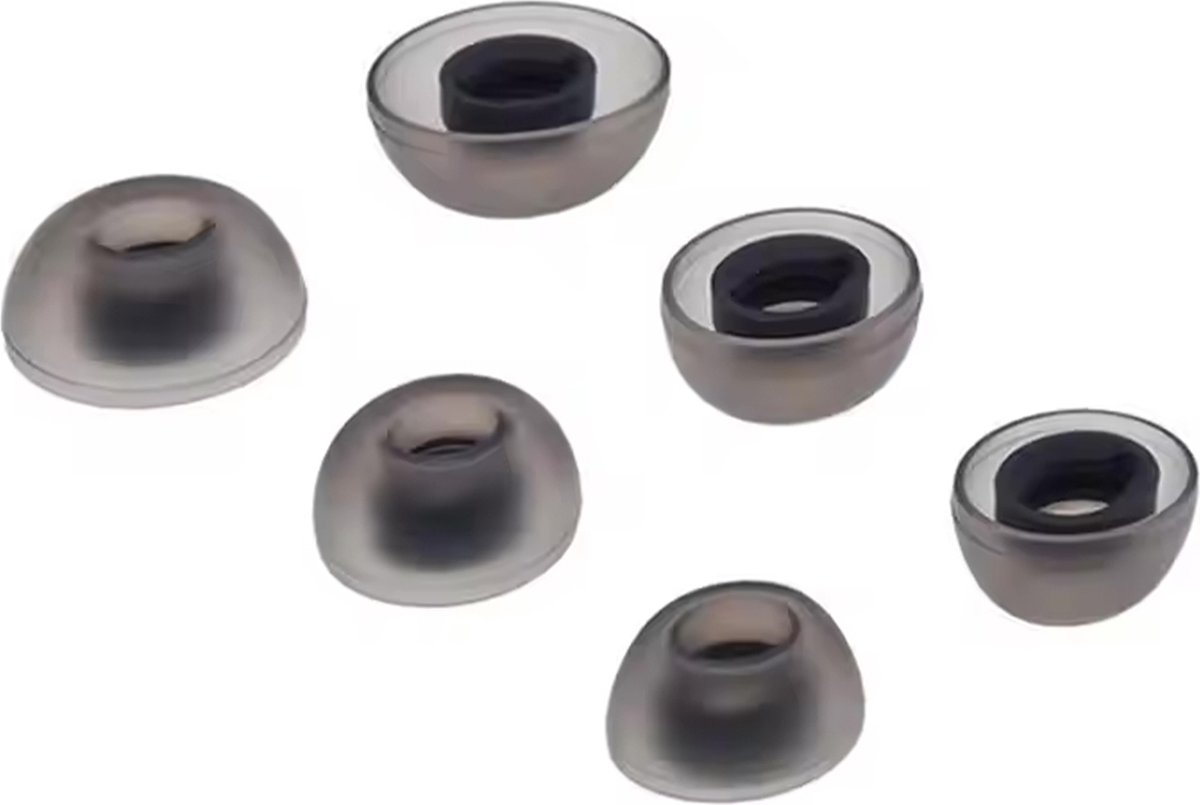Ibley ComfortFit Siliconen oortips voor JBL Live Pro 2 zilver - Siliconen Earplug - S/M/L formaat - 3 paar - 3 maten - JBL Live Free 2 oortips